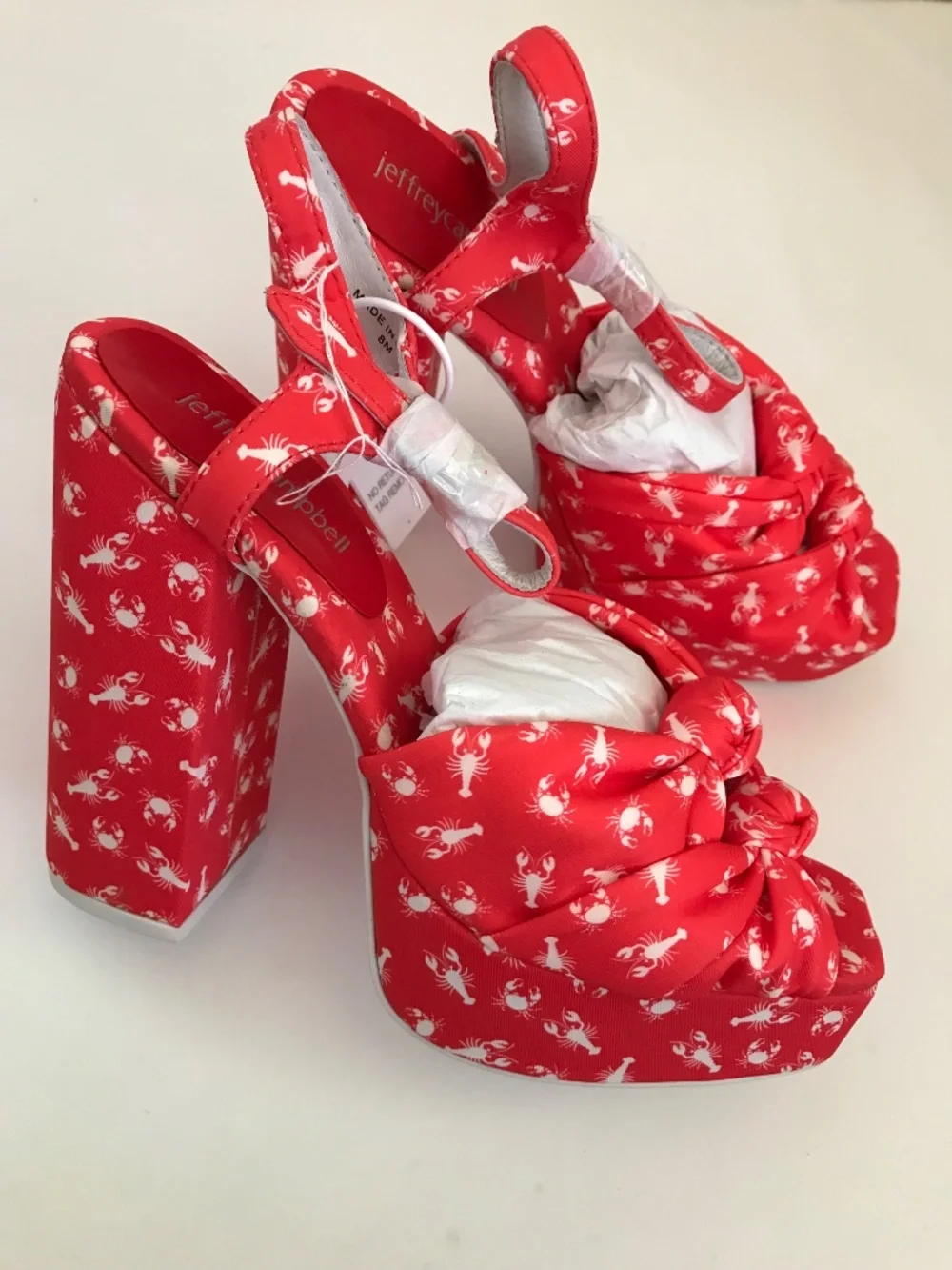 JEFFREY CAMPBELL Lobster and Crab Knot Platform Heels Women’s Size 8